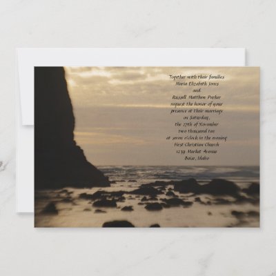 Sunset on the Beach Wedding Invite by ChristyWyoming