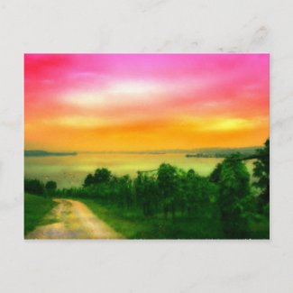 Sunset on the Bodensee postcard