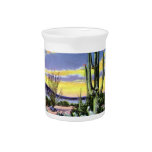 Sunset on the Desert in New Mexico Drink Pitcher