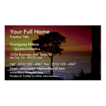 Sunset on the famous Monterey Peninsula, Monterey, Business Card