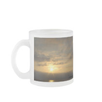 Sunset on the french coast of atlantic ocean coffee mugs