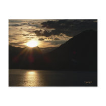 Sunset on the Inside Passage Postcard by hopefulone Sunset on the Inside Passage Postcard