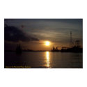 Sunset on the Mississippi River, LA posters