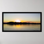 Sunset on the Mississippi River Print