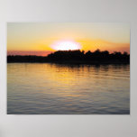 Sunset on the Mississippi River Posters