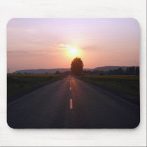 Sunset on the road mousepads