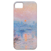 Sunset on the Seine at Lavacourt(Winter Effect) iPhone 5 Case