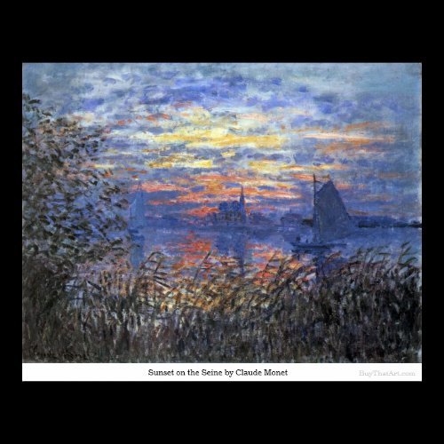 Sunset on the Seine by Claude Monet Print