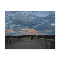 Sunset on the Walkway Post Card