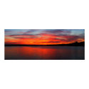 Sunset on West Lake Panorama posters