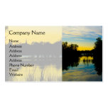Sunset over a Lake business cards