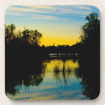 Sunset over a Lake Coasters
