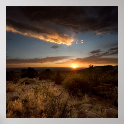 Sunset Over Albuquerque Desert zazzle_print