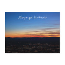 Sunset Over Albuquerque Postcard