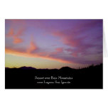 Sunset over Baja Mountains Cards