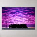 Sunset over base print