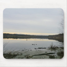 Sunset over Blakemere Moss in Winter Mouse Pads