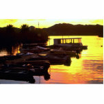 Sunset over boat dock at Fisher's Landing, lower C Acrylic Cut Out