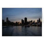 Sunset over Chicago Greeting Cards