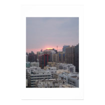 Sunset over Electra, Abu Dhabi, UAE posters