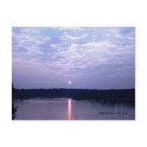 Sunset Over Falls Lake Postcard postcards