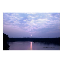 Sunset Over Falls Lake Poster posters