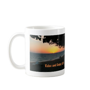 Sunset over Fiji mug