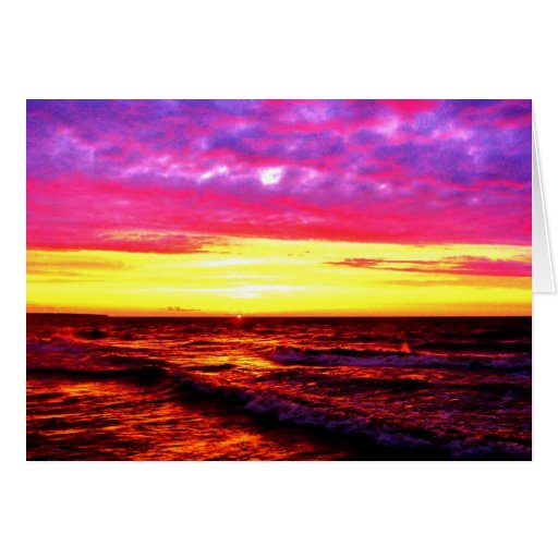 Sunset over Lake Erie Card