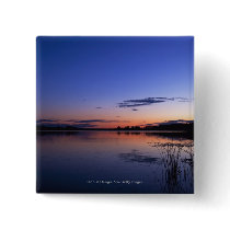 Sunset Over Lake Wabamun With Grass Pin