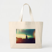 Sunset over London Canvas Bags