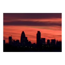 Sunset over London posters by nomad0367 Sunset over London posters