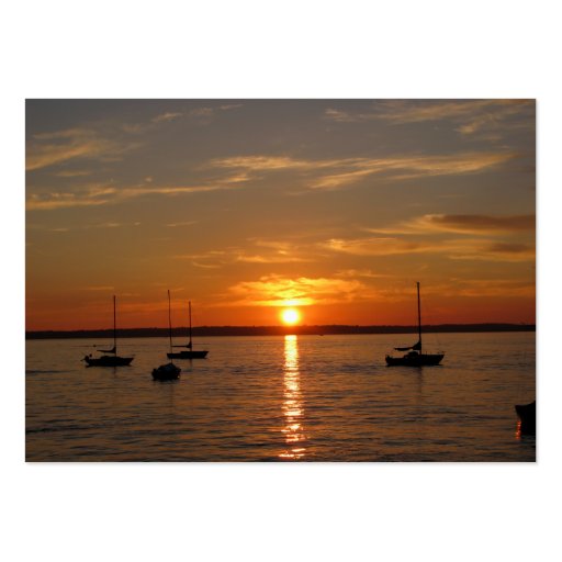 Sunset Over Lummi Island Business Cards (front side)