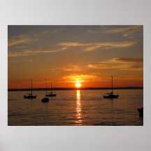 Sunset Over Lummi Island Posters