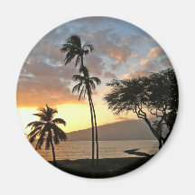 Sunset over Maalaea Bay, Maui Refrigerator Magnet