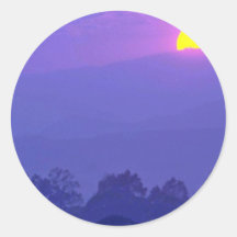 Sunset Over Mountain Sticker