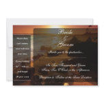 Sunset over rocky beach personalized announcements