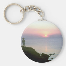 Sunset over Sea of Cortez, Sonora coast, Mexico Keychains