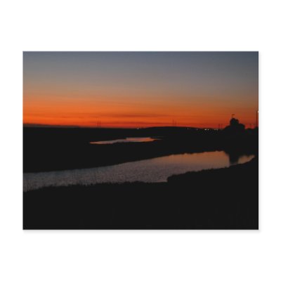 Sunset Over Slough Postcard by DoubleA_Media