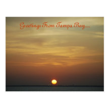 Sunset Over Tampa Bay Post Card