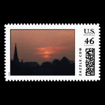 Sunset over the City Stamp