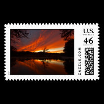 Sunset Over the Frio River-Stamp-Large