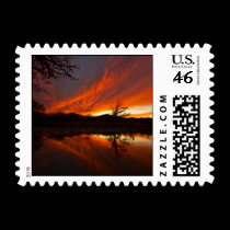 Sunset Over the Frio River-Stamp-Small