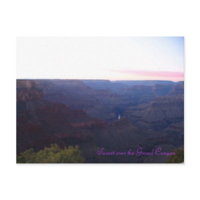 Sunset over the Grand Canyon Postcard by KROPWD