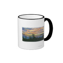 Sunset over the Lake, Adirondack Mts in Mugs