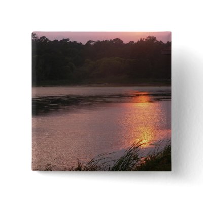 Sunset Over the Marsh Pinback Buttons by femsista