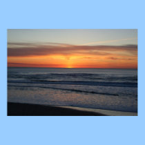 Sunset over the Pacific Ocean Posters posters