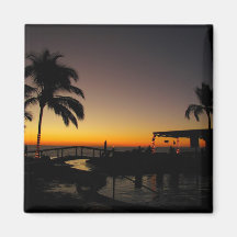 Sunset Over the Resort Magnets