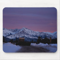 Sunset over the Rockies mousepads