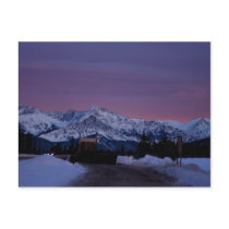 Sunset over the Rockies Post Card