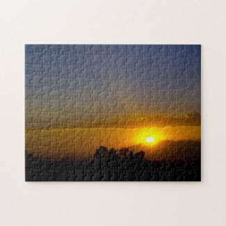 Sunset Over the Valley Jigsaw Puzzle